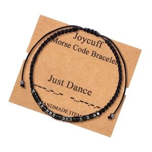 JoyCuff "Just Dance" Morse Code Handmade Bracelet / Dancer Gift